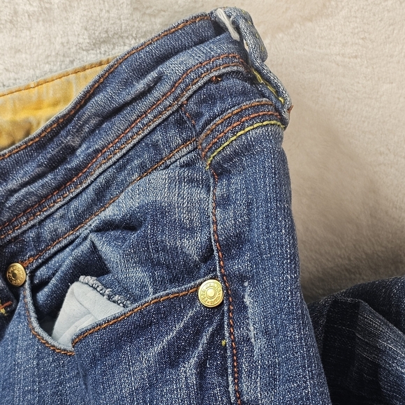 Pepe Jeans London Skinny Jeans Women’s 30 medium blue Wash gold accent buttons - Picture 10 of 15